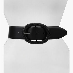 Rebecca Minkoff Black Belt with Textured Buckle